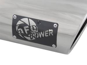 aFe - aFe MACH Force-Xp 3in Inlet x 4in Outlet x 9in Length 304 Stainless Steel Exhaust Tip Polished - 49T30401-P09 - Image 2