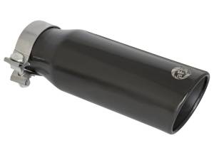 aFe - aFe MACH Force-Xp 409 Stainless Steel Clamp-on Exhaust Tip 3in Inlet 4in Outlet - Black - 49T30404-B121 - Image 1