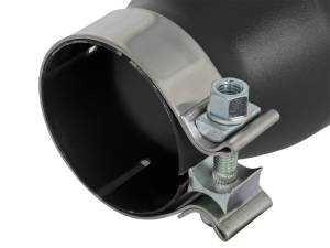 aFe - aFe MACH Force-Xp 409 SS Exhaust Tip Black (Left Side) 3in In x 4-1/2in Out x 9in L Clamp-On - 49T30452-B09 - Image 4