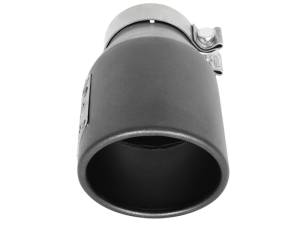 aFe - aFe MACH Force-Xp 3in 304 SS Metallic Black Exhaust Tip 3in In x 4-1/2in Out x 9in L Bolt-On Left - 49T30452-B091 - Image 2