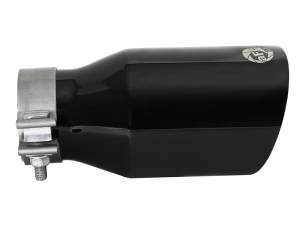 aFe - aFe MACH Force-Xp Univ 304 SS Double-Wall Clamp-On Exhaust Tip - Black - 3in Inlet - 4.5in Outlet - 49T30454-B092 - Image 2