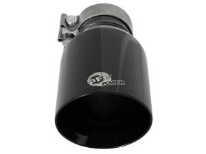 aFe - aFe MACH Force-Xp Univ 304 SS Double-Wall Clamp-On Exhaust Tip - Black - 3in Inlet - 4.5in Outlet - 49T30454-B092 - Image 3