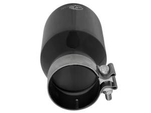 aFe - aFe MACH Force-Xp Univ 304 SS Double-Wall Clamp-On Exhaust Tip - Black - 3in Inlet - 4.5in Outlet - 49T30454-B092 - Image 4