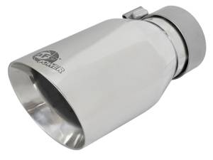 aFe - aFe MACH Force-Xp Univ 304 SS Double-Wall Clamp-On Exhaust Tip - Polished - 3in Inlet - 4.5in Outlet - 49T30454-P092 - Image 1