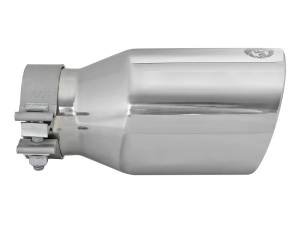 aFe - aFe MACH Force-Xp Univ 304 SS Double-Wall Clamp-On Exhaust Tip - Polished - 3in Inlet - 4.5in Outlet - 49T30454-P092 - Image 2