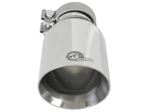 aFe - aFe MACH Force-Xp Univ 304 SS Double-Wall Clamp-On Exhaust Tip - Polished - 3in Inlet - 4.5in Outlet - 49T30454-P092 - Image 3