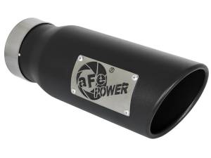 aFe - aFe MACH Force-Xp 409 Stainless Steel Exhaust Tip 3.5 In x 4.5in Out x 12in L Clamp-On - 49T35451-B12 - Image 1