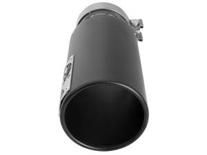 aFe - aFe SATURN 4S 4in SS Intercooled Exhaust Tip - Black 4in In x 5in Out x 12in L Bolt-On - 49T40501-B122 - Image 2