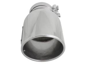 aFe - aFe MACH Force-XP 304 SS Right Side Single Wall Polished Exhaust Tip 4in Inlet x 6in Outlet x 12in L - 49T40601-P12 - Image 3