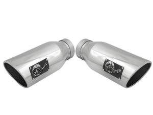 aFe - aFe MACH Force-XP 304 SS Single Wall Polished Exhaust Tip Pair 4in Inlet x 6in Outlet x 15in L - 49T40606-P15 - Image 1