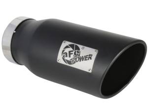 aFe - aFe MACH Force-XP 409 SS Right Side Single Wall Exhaust Tip 5in Inlet x 7in Outlet x 15in L - 49T50701-B15 - Image 1