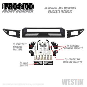 Westin - Westin 17-19 Ford F-250/350 Pro-Mod Front Bumper - 58-41175 - Image 2