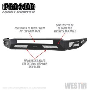 Westin - Westin 2011-2016 Ford F-250/350/450/550 Super Duty Pro-Mod Front Bumper - 58-41205 - Image 1