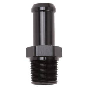 Edelbrock - Edelbrock Hose End Straight 3/8In NPT to 1/2In Barb Black Anodize - 8114 - Image 1