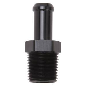 Edelbrock - Edelbrock Hose End Straight 1/2In NPT to 1/2In Barb Black Anodize - 8119 - Image 1