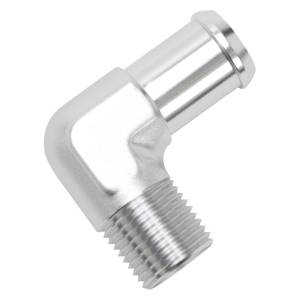 Edelbrock - Edelbrock Hose End 90-Deg 1/2In NPT to 3/4In Barb Clear Anodize - 8166 - Image 3