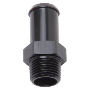 Edelbrock - Edelbrock Hose End Straight 3/8In NPT to 5/8In Barb Black Anodize - 8187 - Image 1