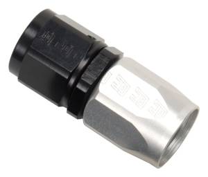 Russell - Russell Performance -8 AN Black/Silver Straight Full Flow Hose End - 610033 - Image 1