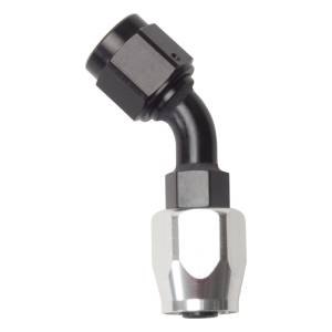 Russell - Russell Performance -6 AN Black/Silver 45 Degree Full Flow Hose End - 610093 - Image 2
