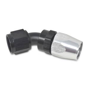 Russell - Russell Performance -6 AN Black/Silver 45 Degree Full Flow Hose End - 610093 - Image 4