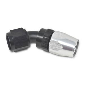 Russell - Russell Performance -8 AN Black/Silver 45 Degree Full Flow Hose End - 610103 - Image 4