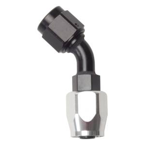 Russell - Russell Performance -10 AN Black/Silver 45 Degree Full Flow Hose End - 610113 - Image 2