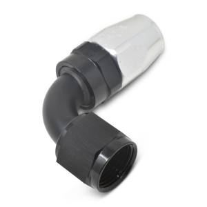 Russell - Russell Performance -6 AN Black/Silver 90 Degree Full Flow Hose End - 610163 - Image 6