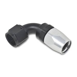 Russell - Russell Performance -8 AN Black/Silver 90 Degree Full Flow Hose End - 610173 - Image 4