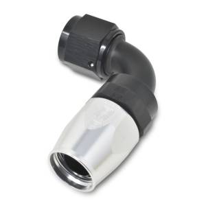 Russell - Russell Performance -8 AN Black/Silver 90 Degree Full Flow Hose End - 610173 - Image 5