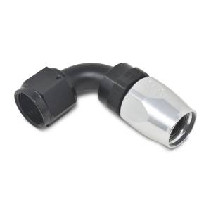 Russell - Russell Performance -10 AN Black/Silver 90 Degree Full Flow Hose End - 610183 - Image 4