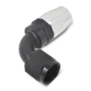 Russell - Russell Performance -10 AN Black/Silver 90 Degree Full Flow Hose End - 610183 - Image 6