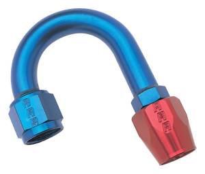 Russell - Russell Performance -8 AN Red/Blue 180 Degree Full Flow Hose End (1-1/4in Centerline Radius) - 610270 - Image 1