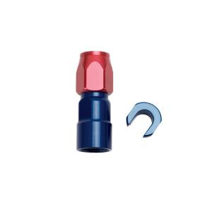 Russell - Russell Performance 3/8in SAE Quick Disc Female to -6 Hose Red/Blue Straight Hose End - 611200 - Image 1