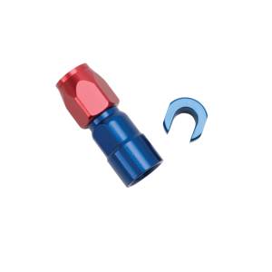 Russell - Russell Performance 3/8in SAE Quick Disc Female to -6 Hose Red/Blue Straight Hose End - 611200 - Image 6