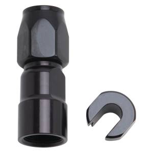 Russell - Russell Performance 3/8in SAE Quick Disc Female to -6 Hose Black Straight Hose End - 611203 - Image 1