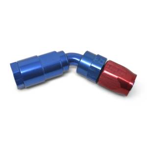 Russell - Russell Performance 3/8in SAE Quick Disc Female to -6 Hose Red/Blue 45 Degree Hose End - 611210 - Image 4