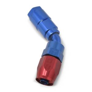 Russell - Russell Performance 3/8in SAE Quick Disc Female to -6 Hose Red/Blue 45 Degree Hose End - 611210 - Image 5