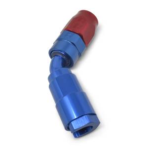 Russell - Russell Performance 3/8in SAE Quick Disc Female to -6 Hose Red/Blue 45 Degree Hose End - 611210 - Image 6