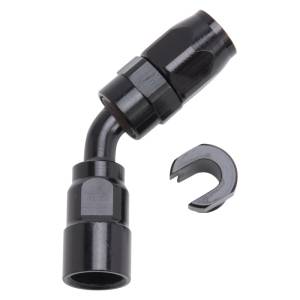 Russell - Russell Performance 3/8in SAE Quick Disc Female to -6 Hose Black 45 Degree Hose End - 611213 - Image 2