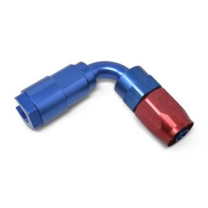 Russell - Russell Performance 3/8in SAE Quick Disc Female to -6 Hose Red/Blue 90 Degree Hose End - 611220 - Image 4