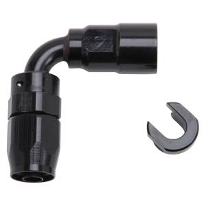Russell - Russell Performance 3/8in SAE Quick Disc Female to -6 Hose Black 90 Degree Hose End - 611223 - Image 2