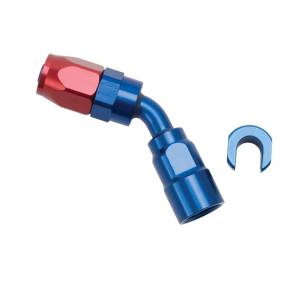 Russell - Russell Performance 5/16in SAE Quick Disc Female to -6 Hose Red/Blue 45 Degree Hose End - 611260 - Image 2