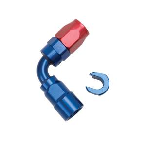 Russell - Russell Performance 5/16in SAE Quick Disc Female to -6 Hose Red/Blue 90 Degree Hose End - 611270 - Image 1