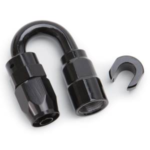 Russell - Russell Performance 5/16in SAE Quick Disc Female to -6 Hose Black 180 Degree Hose End - 611283 - Image 1