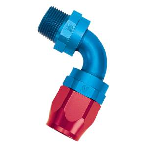 Russell - Russell Performance -8 AN Red/Blue 90 Degree Full Flow Swivel Pipe Thread Hose End (With 3/8in NPT) - 612100 - Image 2