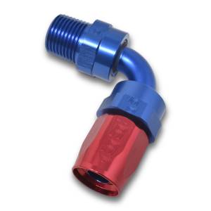 Russell - Russell Performance -8 AN Red/Blue 90 Degree Full Flow Swivel Pipe Thread Hose End (With 3/8in NPT) - 612100 - Image 5