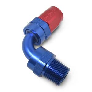 Russell - Russell Performance -8 AN Red/Blue 90 Degree Full Flow Swivel Pipe Thread Hose End (With 1/2in NPT) - 612110 - Image 6