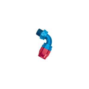 Russell - Russell Performance -6 AN Red/Blue 90 Degree Full Flow Swivel Pipe Thread Hose End (With 3/8in NPT) - 612180 - Image 2