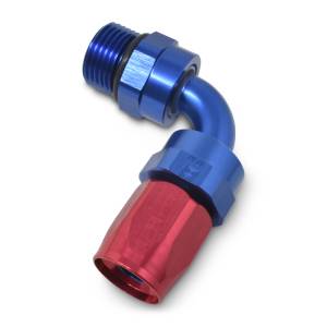 Russell - Russell Performance Swivel Hose End Assy #10 AN Male SAE Port to #8 Hose 90 Deg Red/Blue Anodized - 612430 - Image 5