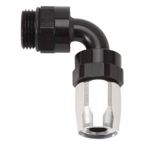 Russell - Russell Performance Swivel Hose End Assy #10 AN Male SAE Port to #8 Hose 90 Deg Clr/Blk Anodized - 612433 - Image 2
